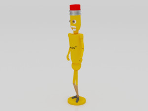 Pencil character 3Dminiature Modelo de impresión 3D