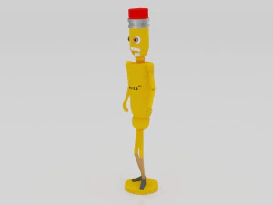 Pencil character 3Dminiature 3D Print Model