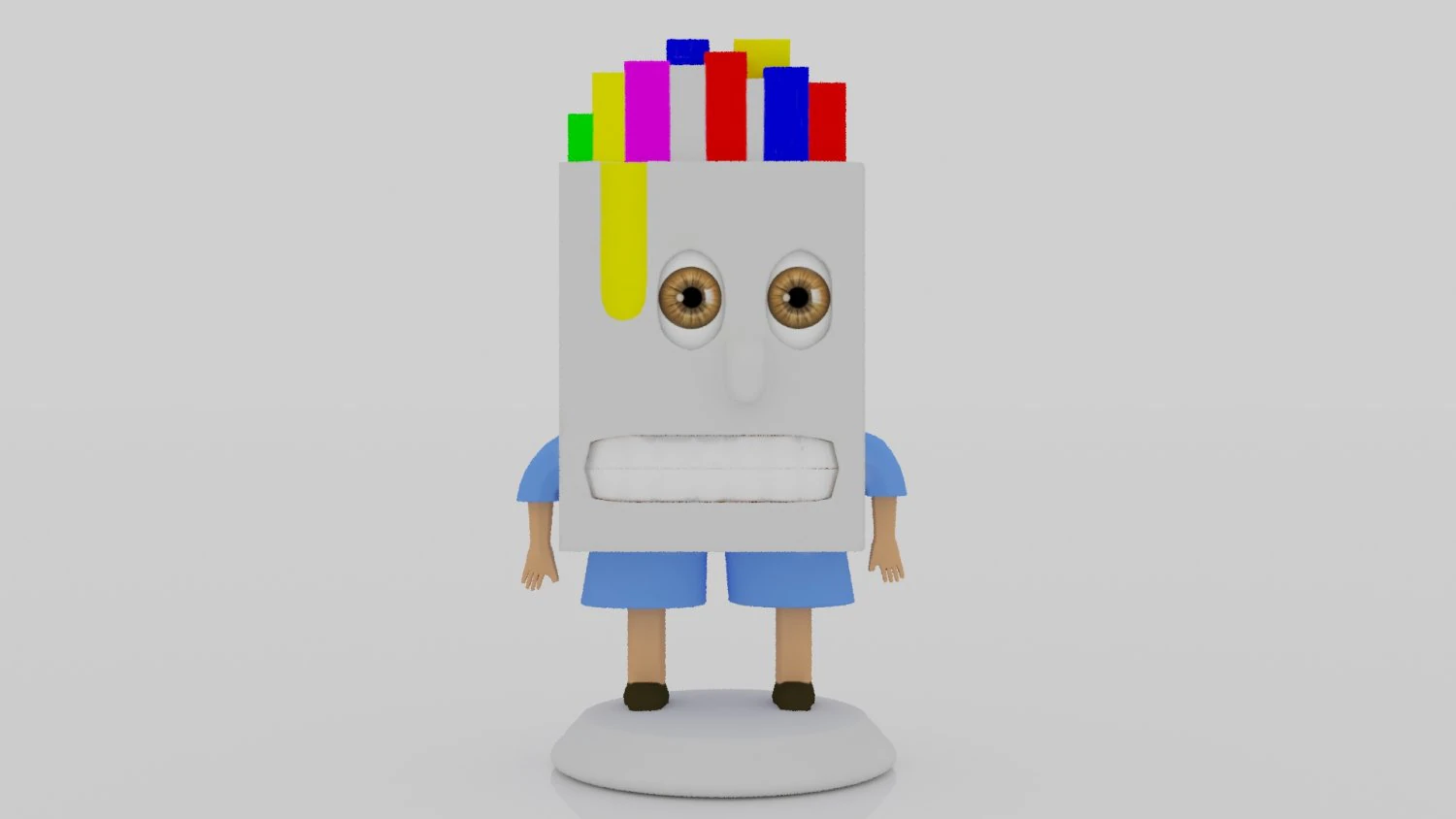 Box paint 3Dminiture table 3D Print Model .c4d .max .obj .3ds .fbx .stl .blend 