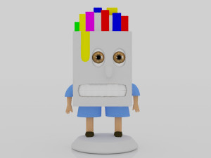 Box paint 3Dminiture table 3D-printmodel