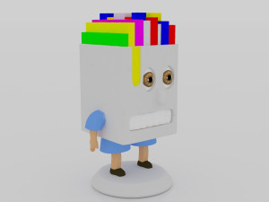 Box paint 3Dminiture table 3D Baskı Modeli