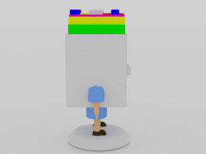 Box paint 3Dminiture table 3D Baskı Modeli