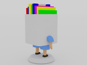 Box paint 3Dminiture table 3D Baskı Modeli