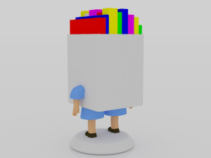 Box paint 3Dminiture table 3D Baskı Modeli