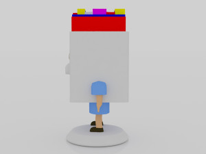 Box paint 3Dminiture table 3D Baskı Modeli