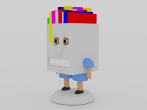 Box paint 3Dminiture table 3D Baskı Modeli