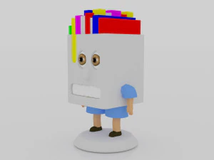 Box paint 3Dminiture table 3D Print Model