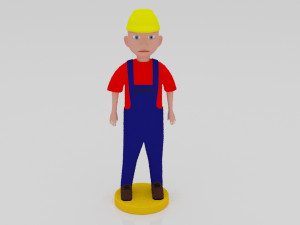 Production Operator 3Dminiature table 3D-printmodel