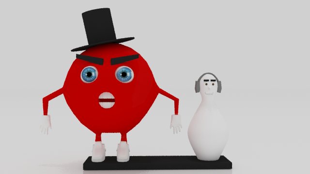 Bowling and Pin 3Dminiture table 3D Print Model .c4d .max .obj .3ds .fbx .stl .blend 