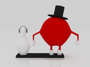 Bowling and Pin 3Dminiture table 3D Print Model