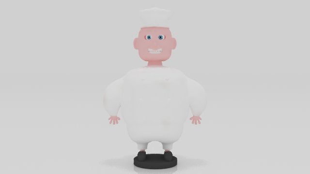 Chef 3D miniature table Model Cetak 3D .c4d .max .obj .3ds .fbx .stl .blend 
