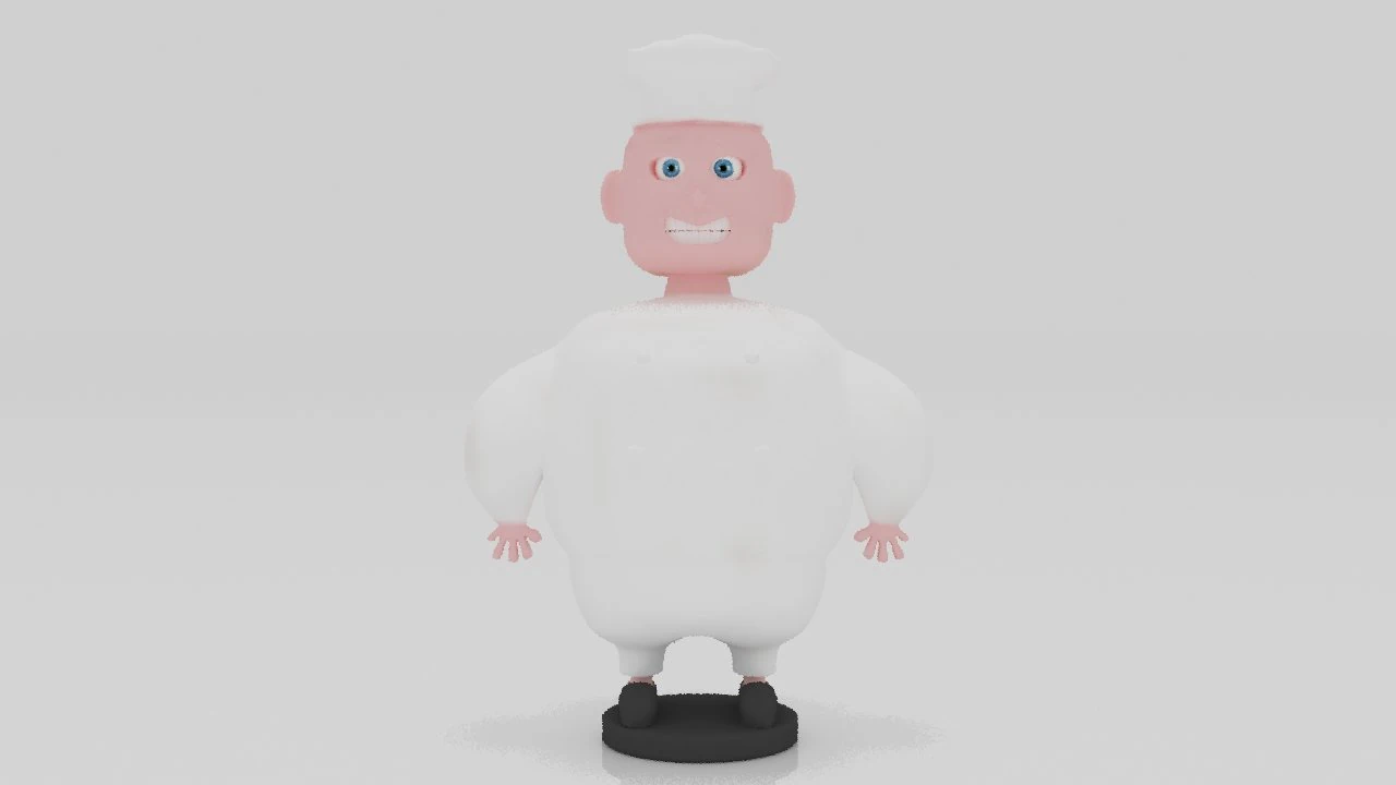 Chef 3D-Miniaturtisch 3D Druckmodell .c4d .max .obj .3ds .fbx .stl .blend 