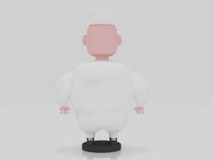 Chef 3D miniature table Model Cetak 3D