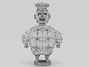 Chef 3D miniature table Model Cetak 3D