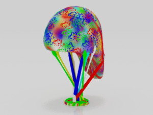 Colored skull 3Dminiature table 3D 打印模型