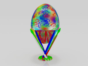 Colored skull 3Dminiature table 3D 打印模型