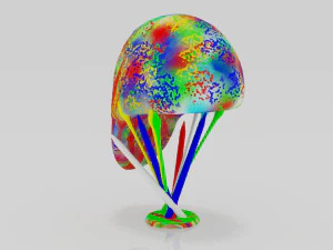Colored skull 3Dminiature table 3D Print Model