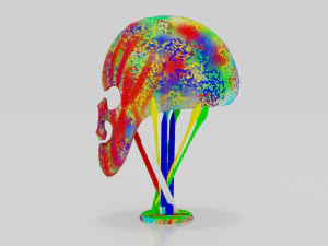 Colored skull 3Dminiature table 3D Print Model