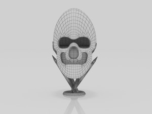 Colored skull 3Dminiature table 3D 打印模型