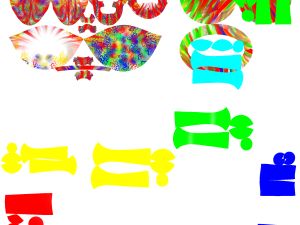 Colored skull 3Dminiature table 3D 打印模型