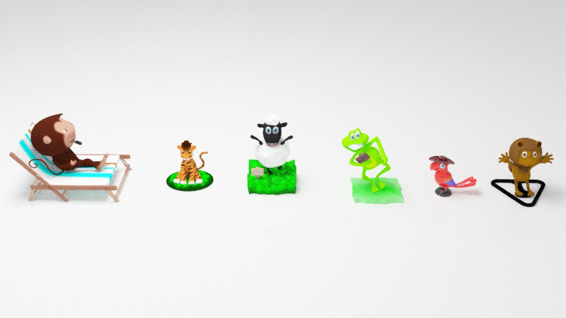 Animal Pack 3DPrinter Modelo 3D .c4d .max .obj .3ds .fbx .stl .blend