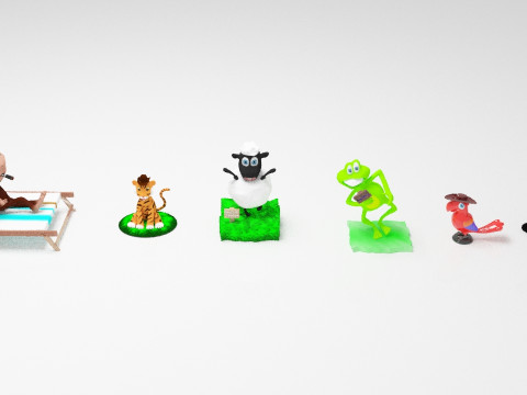 Animal Pack 3DPrinter 3D Model