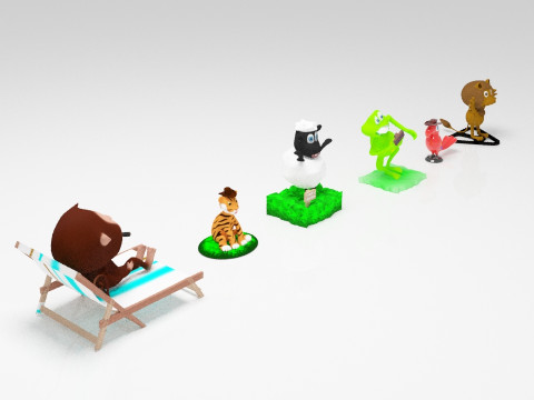 Animal Pack 3DPrinter Modelo 3D