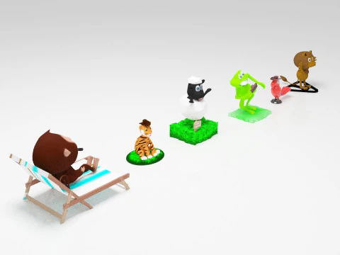 Animal Pack 3DPrinter 3D Model