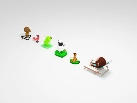Animal Pack 3DPrinter 3D Model