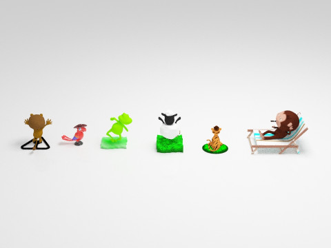 Animal Pack 3DPrinter Modelo 3D