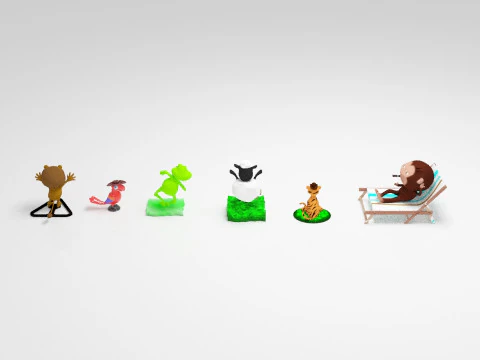 Animal Pack 3DPrinter 3D Model