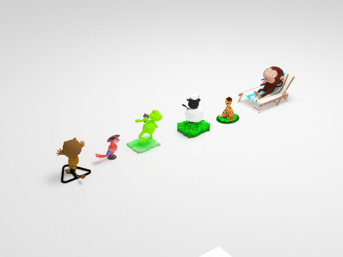 Animal Pack 3DPrinter Modelo 3D