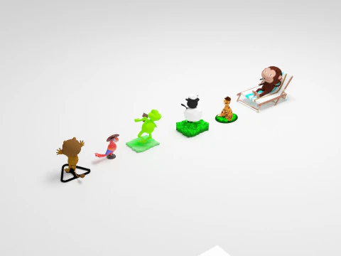 Animal Pack 3DPrinter 3D Model