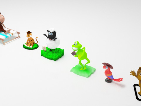 Animal Pack 3DPrinter Modelo 3D