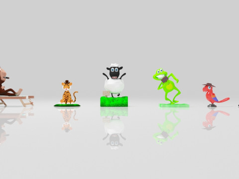 Animal Pack 3DPrinter Modelo 3D