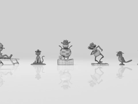 Animal Pack 3DPrinter 3D Model