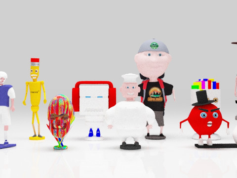 Character pack 3D printer miniature 3D Model