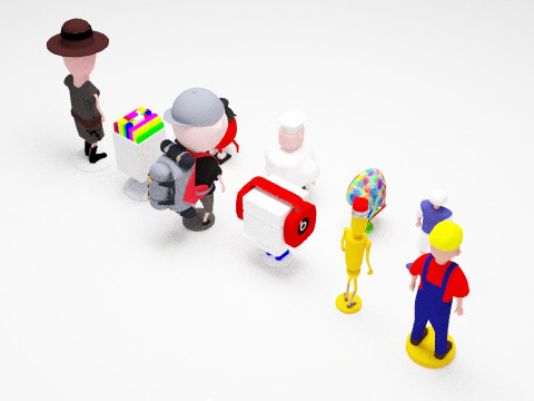 Character pack 3D printer miniature 3D-Modell