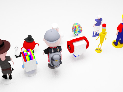 Character pack 3D printer miniature 3D-Modell