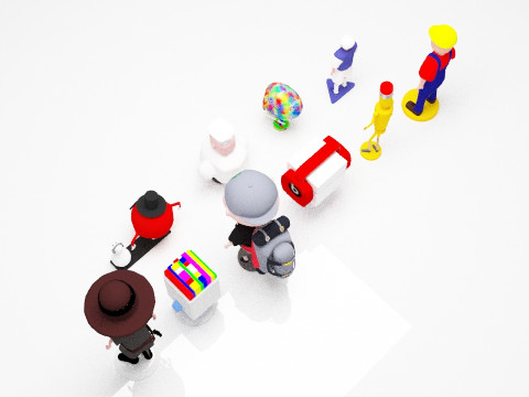 Character pack 3D printer miniature 3D-Modell