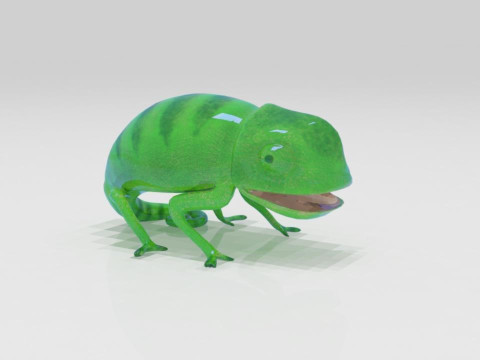 Bunglon Cameleon Reptile Pets 3D Модель