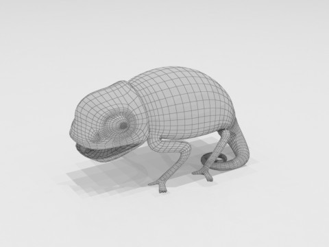 Bunglon Cameleon Reptile Pets 3D Модель