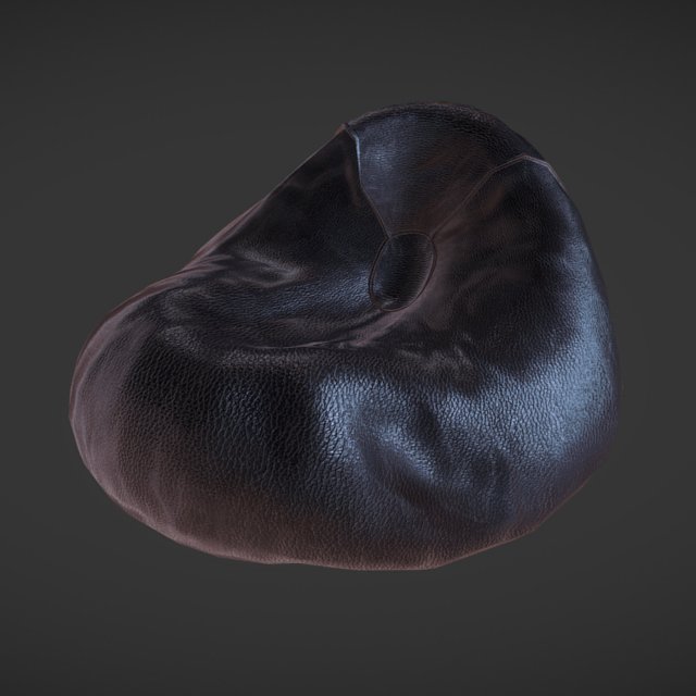 bean bag 3D Model .c4d .max .obj .3ds .fbx .stl .blend 