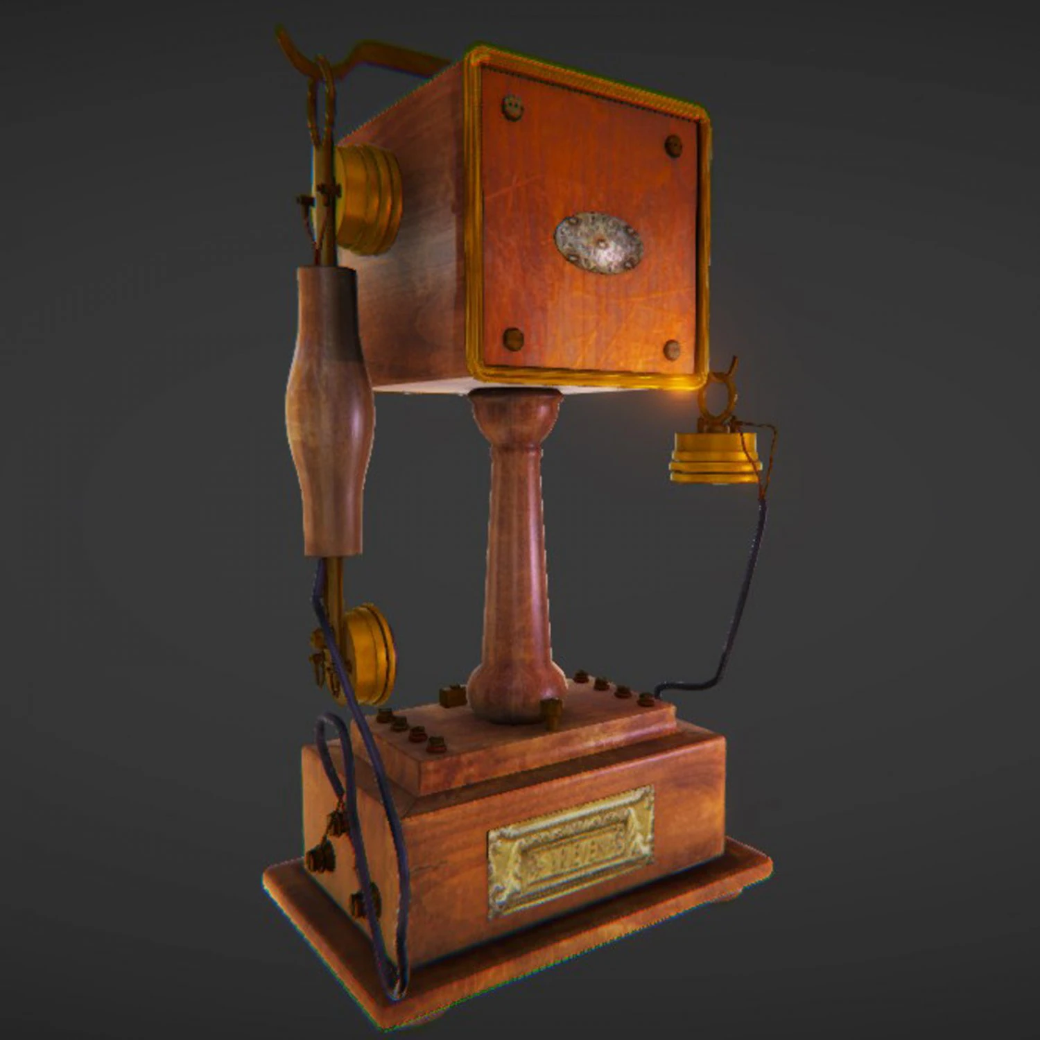 vintage telephone 3D Model .c4d .max .obj .3ds .fbx .stl .blend 