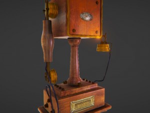 vintage telephone 3D मॉडल