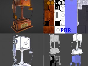 vintage telephone 3D Model