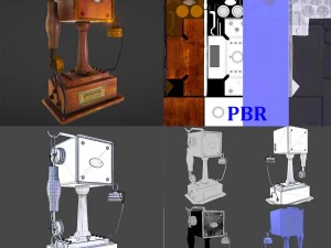 vintage telephone 3D Model