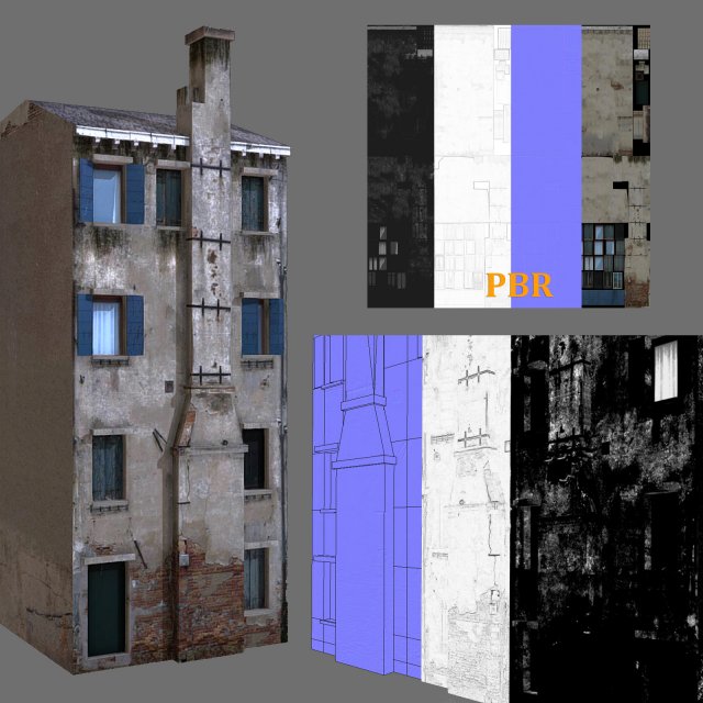 old building 924 Modèle 3D .c4d .max .obj .3ds .fbx .stl .blend 