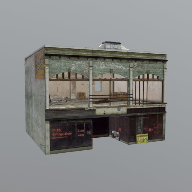 old building 925 3D Model .c4d .max .obj .3ds .fbx .stl .blend 