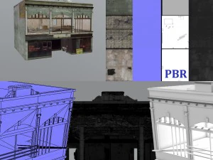 старое здание 925 3D Модель